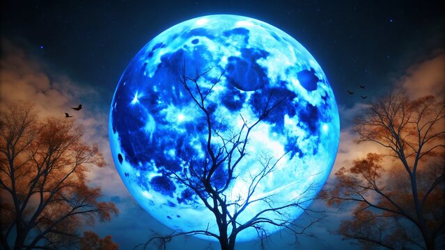 last blue moon on halloween night