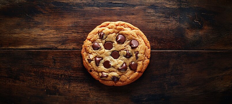 A warm, gooey chocolate chip cookie fresh from the oven