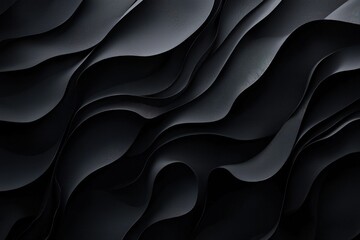 Fototapeta premium A black minimalistic background with abstract shapes creating a dark and moody atmosphere.