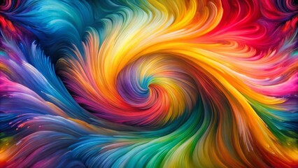 Vibrant abstract swirl of colors overlapping and blending, symbolizing diversity, emotion, and creativity, inviting the viewer to explore the meaning and significance of hue and tone.