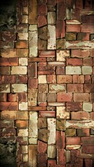 Fototapeta premium Aged brick wall pattern for background