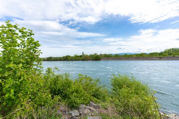 Passage et paysage de Gambsheim Bas Rhin France
