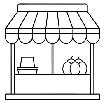 recommend clip art: food shop outline coloring book page line art drawing