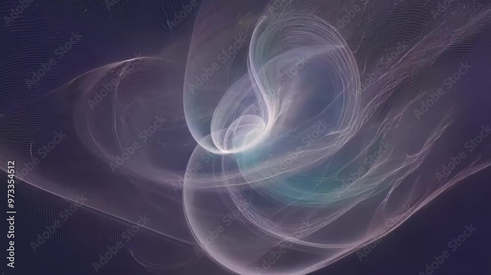 Aufkleber abstract image of swirling and flowing energy against a dark purple background, representing the mov