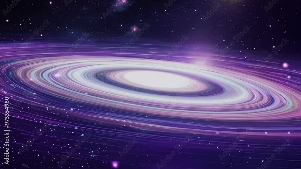 Poster Spiral galaxy is swirling in the vast expanse of outer space, surrounded by countless stars, planets, and celestial objects
