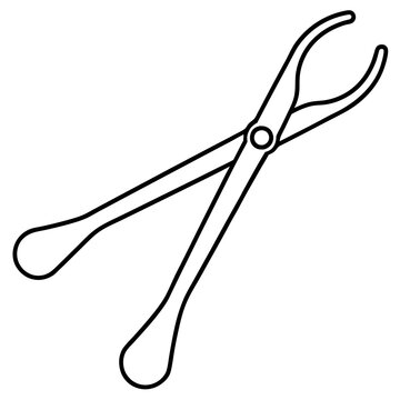 recommend clip art: forceps outline coloring book page line art drawing