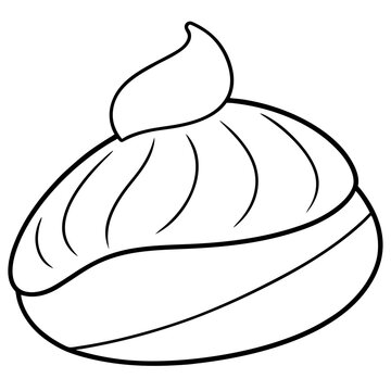 recommend clip art: french pastry s outline coloring book page line art drawing