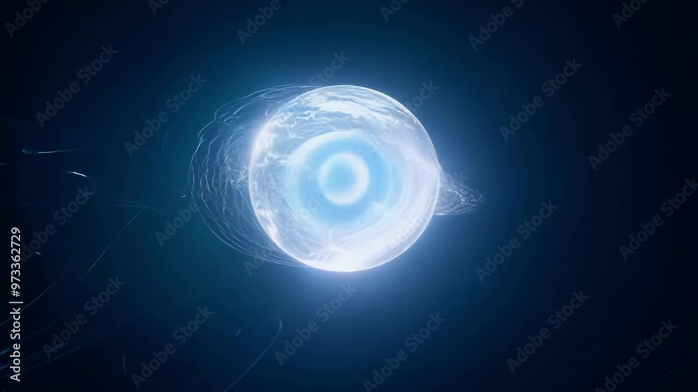 Fototapete glowing planet earth rotating in space surrounded by network connection lines, concept image for glo