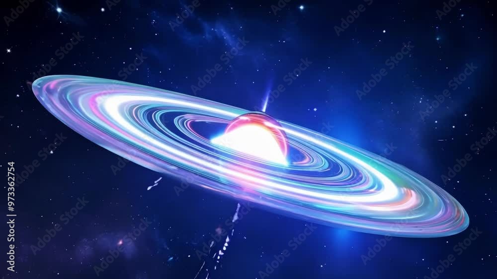 Aufkleber Bright star is exploding in a distant galaxy, creating a colorful nebula of gas and dust. The explosion is so powerful that it can be seen from across the vast expanse of space