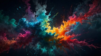 Fototapeta premium Lebendige Hybrid-Cloud: Kunst und Technologie vereint