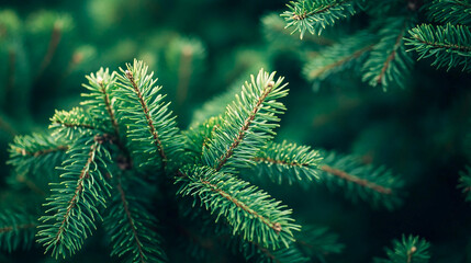 Close-up view of vibrant green pine needles in a forest during late spring