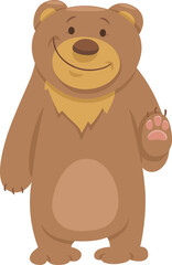 cute cartoon brown bear wild animal character