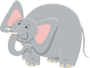 cartoon African elephant wild animal character