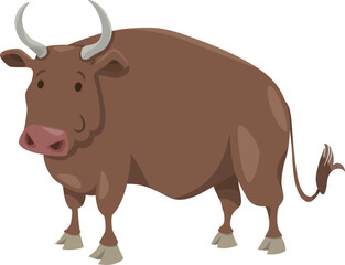 funyn cartoon funny bull farm animal character