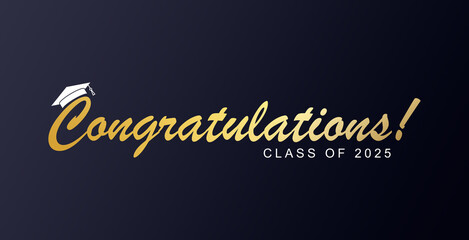 Class of 2025 typography design vector. Text for design, congratulation event, T-shirt, party, high school or college graduate. Editable class of 2025 typography design 