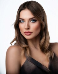 Fototapeta premium beautiful young woman portrait, AI generated