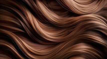 Luxurious Chestnut Brown Hair Waves – Rich Textured Hair Background