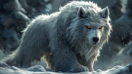 Naklejka premium Grey Magic wolf