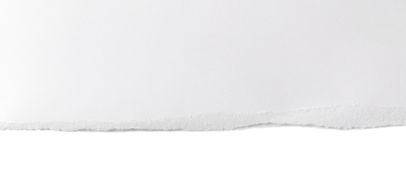 Ripped white paper scrap isolated, clipping path