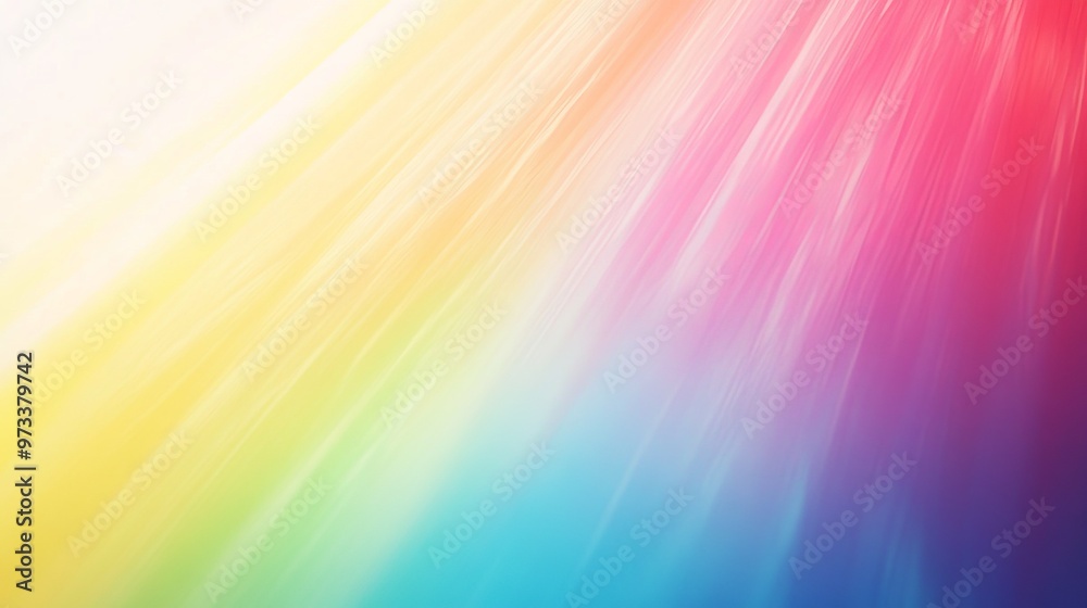 Sticker Rainbow gradient smoothly blending all the colors of the spectrum, with a vibrant, energetic texture that feels joyful and dynamic, 4K hyperrealistic photo.