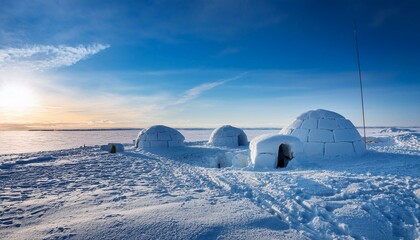Iglu Nordpol Schneelandschaft