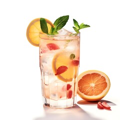 cocktail with lime and mint