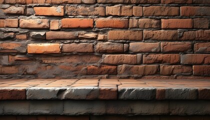 textured brick wall with warm tones and weathered details