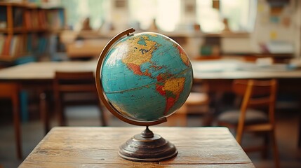 School globe illustration geography map model