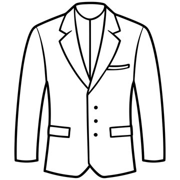 recommend clip art: groom jacket outline coloring book page line art drawing