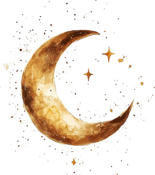 recommend clip art: crescent moon outline with stars