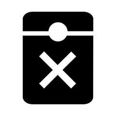 Fototapeta premium An icon symbolizing actions to delete, remove, or cancel items, incorporating images like a trash can and a stop sign.