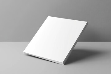 Modern Blank Booklet Mockup on Grey Background for Business Advertisement Design