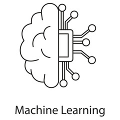 Machine Learning Icon. Vector Icon Design