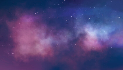 Abstract neon background, space nebula.