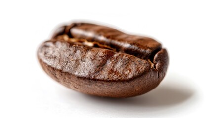 Obraz premium Standard sized coffee bean on a white backdrop