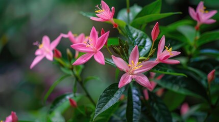 Tapak Dara Lovely Flowering Plant with Pink Blooms