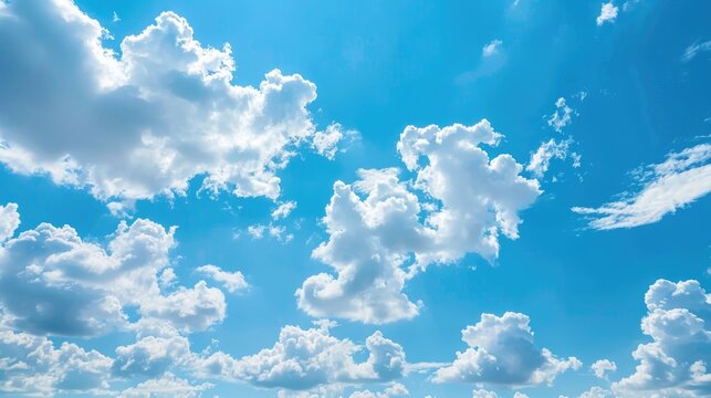 Stunning sky with blue hues and fluffy clouds scenic view
