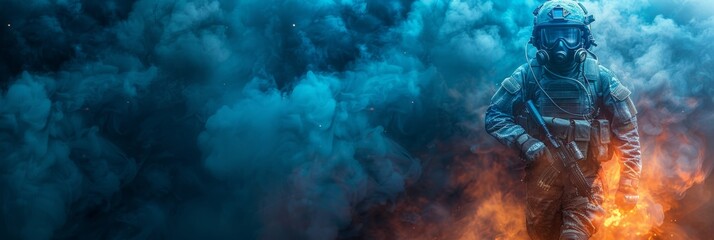 Ukrainian Special Forces Soldier in Intense Combat Scenario