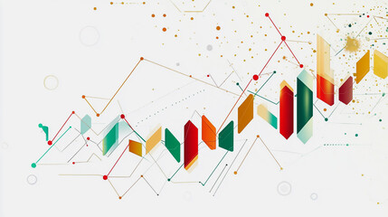 charts and graphs with statistics to innovative analyze business potential and forecast future development of companies growth.