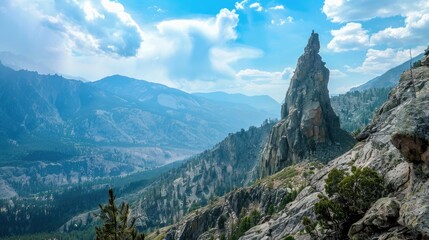 Obraz premium Tall rock peak