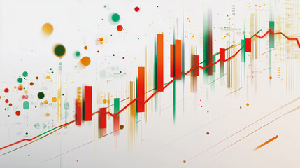 charts and graphs with statistics to innovative analyze business potential and forecast future development of companies growth.