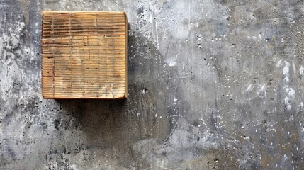 Text on wooden block and cement surface for design concept