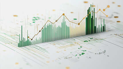 charts and graphs with statistics to innovative analyze business potential and forecast future development of companies growth.
