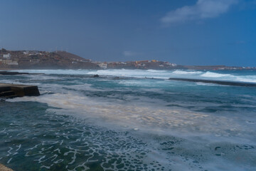 El Agujero seascape in a sunny day. G&aacute;ldar. Gran Canaria. Canary islands. Spain