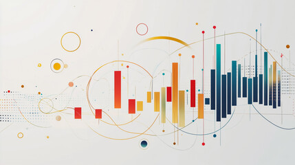 Obraz premium charts and graphs with statistics to innovative analyze business potential and forecast future development of companies growth.