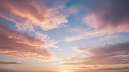 Spring sky with sunlight natural bokeh background