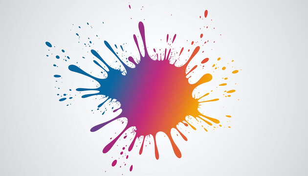 a colorful paint spe on a white background vector illustration