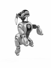 cyber dog cartoon is jumping