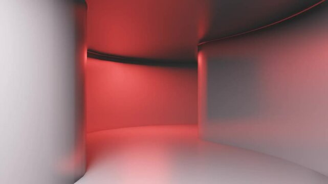 Liminal space industrial empty room 3d render illustration