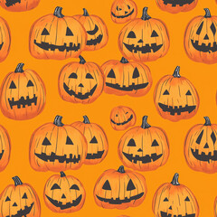 halloween background with pumpkins